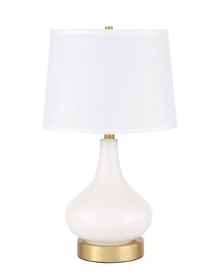 Alix 1 light Brass Table Lamp