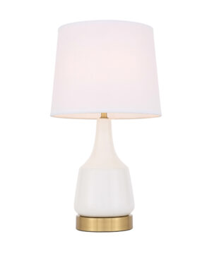 Reverie 1 light White Table Lamp
