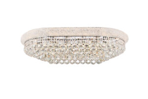 Primo 18 light Chrome Flush Mount Clear Royal Cut Crystal