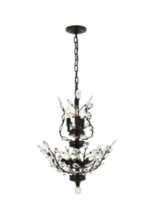 Orchid 8 light Dark Bronze Chandelier Clear Royal Cut Crystal