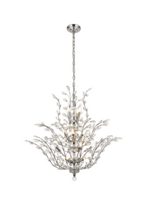 Orchid 18 light Chrome Chandelier Clear Royal Cut Crystal