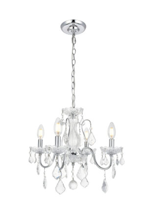 St. Francis 4 light Chrome Pendant Clear Royal Cut Crystal