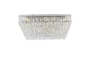 Maxime 13 light Chrome Flush Mount Clear Royal Cut Crystal