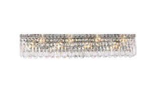 Maxime 8 light Chrome Wall Sconce Clear Royal Cut Crystal