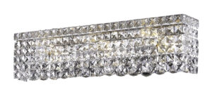 Maxime 3 light Chrome Wall Sconce Clear Royal Cut Crystal