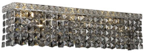 Maxime 3 light Chrome Wall Sconce Silver Shade (Grey) Royal Cut Crystal