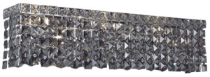 Maxime 6 light Chrome Wall Sconce Silver Shade (Grey) Royal Cut Crystal