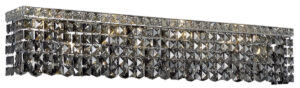 Maxime 6 light Chrome Wall Sconce Silver Shade (Grey) Royal Cut Crystal