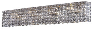 Maxime 8 light Chrome Wall Sconce Clear Royal Cut Crystal