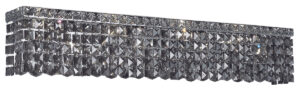 Maxime 8 light Chrome Wall Sconce Silver Shade (Grey) Royal Cut Crystal