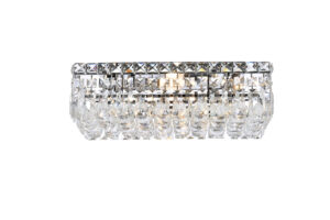 Maxime 4 light Chrome Flush Mount Clear Royal Cut Crystal