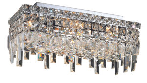 Maxime 4 light Chrome Flush Mount Clear Royal Cut Crystal