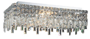 Maxime 6 light Chrome Flush Mount Clear Royal Cut Crystal