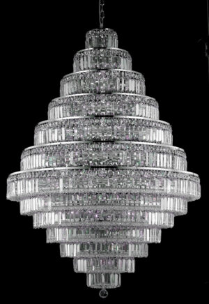 Maxime 38 light Chrome Chandelier Clear Royal Cut Crystal