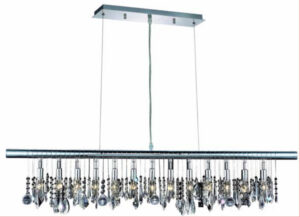 Chorus Line 13 light Chrome Chandelier Clear Royal Cut Crystal