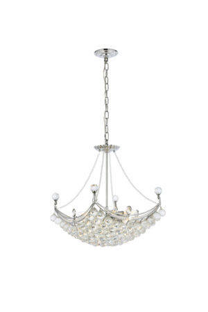 Corona 8 light Chrome Chandelier Clear Royal Cut Crystal