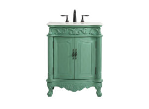 27 inch Single bathroom vanity in vintage mint