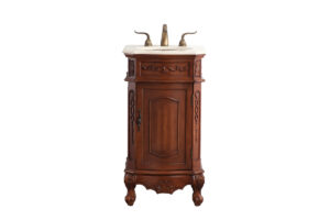 19 in. Single Bathroom Vanity set in teak