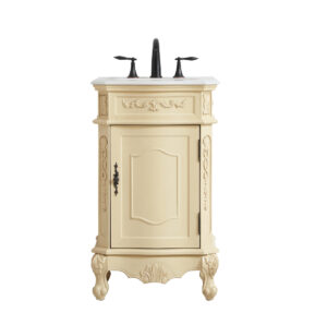 21 inch Single Bathroom Vanity in Light Antique Beige
