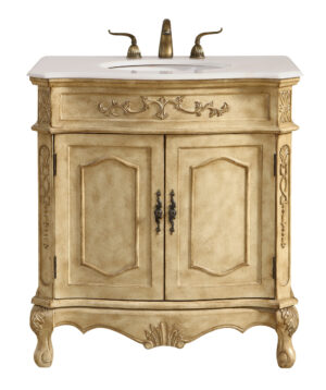 32 In. Single Bathroom Vanity Set In Antique Beige