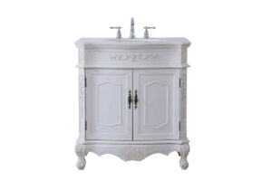 32 in. Single Bathroom Vanity set in antique white