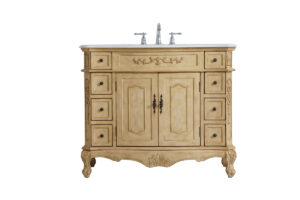 42 inch Single Bathroom Vanity in Light Antique Beige