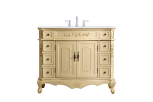 42 inch Single Bathroom Vanity in Light Antique Beige