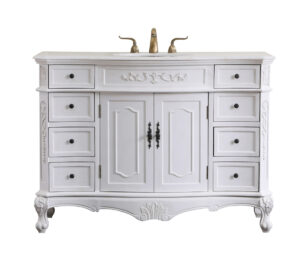 48 in. Single Bathroom Vanity set in antique white