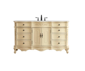 60 inch Single Bathroom Vanity in Light Antique Beige