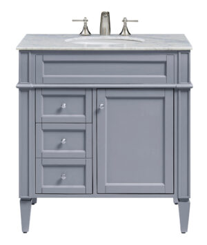 32 In. Single Bathroom Vanity Set In Grey
