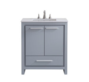 30 In. Single Bathroom Vanity Set In Grey