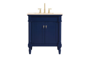 30 inch Single bathroom vanity in blue