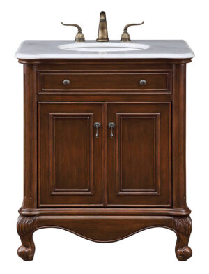 30 In. Single Bathroom Vanity Set In Teak Color