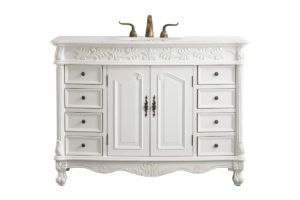 48 In. Single Bathroom Vanity Set In Antique White