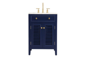 24 inch Single bathroom vanity in Blue