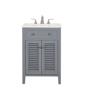 24 In. Single Bathroom Vanity Set In Grey