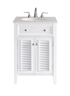 24 In. Single Bathroom Vanity Set In White