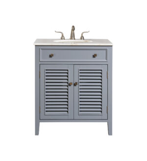 30 In. Single Bathroom Vanity Set In Grey