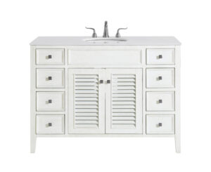 48 In. Single Bathroom Vanity Set In Antique White