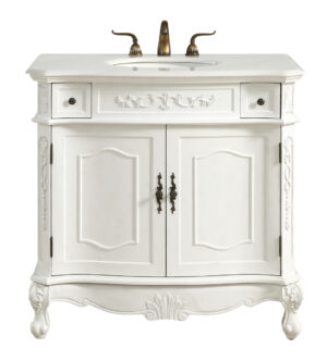 36 In. Single Bathroom Vanity Set In Antique White