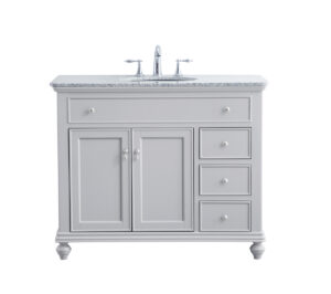 42 in. Single Bathroom Vanity set in light grey