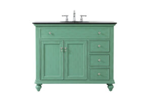 42 inch Single bathroom vanity in vintage mint