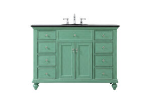 48 inch Single bathroom vanity in vintage mint