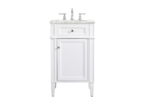 21 inch Single bathroom vanity in white
