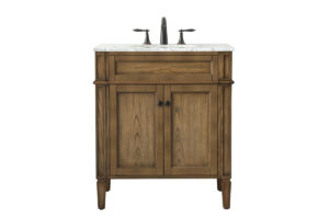 30 inch Single bathroom vanity in driftwood
