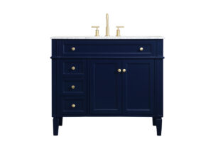 40 inch Single bathroom vanity in blue