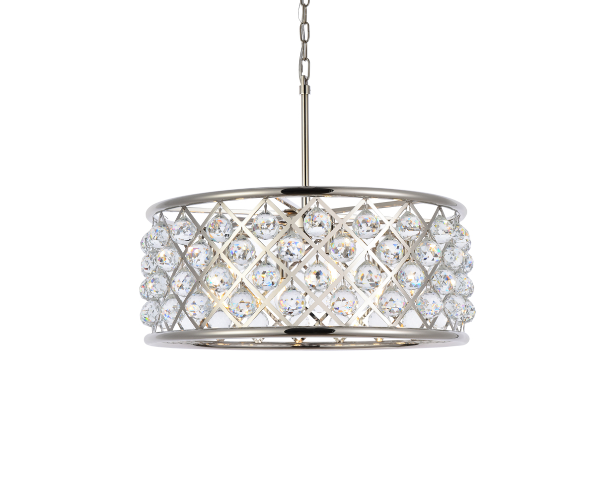Madison 6 light polished Nickel Chandelier Clear Royal Cut Crystal - Image 3