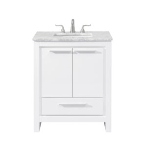 30 In. Single Bathroom Vanity Set In White