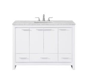 48 In. Single Bathroom Vanity Set In White
