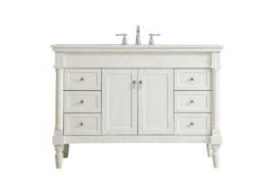 48 inch Single Bathroom Vanity in Antique White